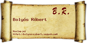Bolyós Róbert névjegykártya